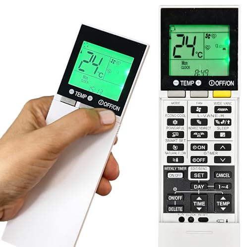 Wellclima Telecomando WEC-MI2 per condizionatore compatibile con Mitsubishi Electric universale per serie nuove MSZ-LN MSZ-AP MSZ-EF e altre, retroilluminato, funzioni avanzate, timer settimanale