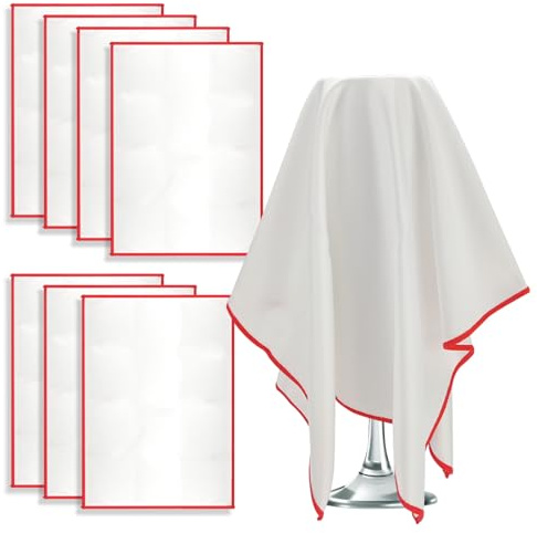 Thatyro 8 Pieces 13.7 x 19.6 Fiber Wine Glass Polishing Cloth, Premium Glass Cleaning Cloth Lint Free, Kitchen Polishing Towels for Glassware Window Stemware Dish Mirrors Eyeglasses (8)