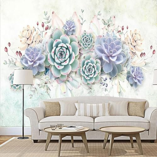 XLMING Stereoskopische Retro Pflanze Mehrfarbig Kreativ 3D Tapete Dekorative Seidenoptik Speisesaal Arbeitszimmer Wohnzimmer Schlafzimmer Sofa TV Wand-150cm×105cm