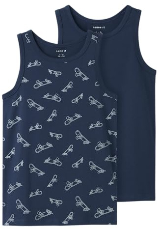 NAME IT Jungen Titan Nkmtank Top 2P Skater Noos, Numeric_158 (2er Pack)