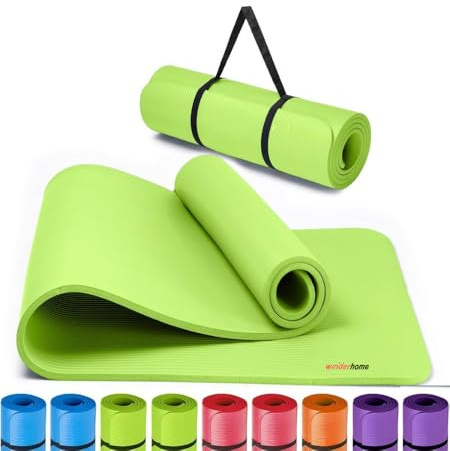 Winder Home | Yogamatte, Fitnessmatte Rutschfest Und Trainingsmatte, Yoga Matte Dicker, Sportmatte Dicke, Gym Matte, Yogamatte Rutschfest, Sportmatte Groß (Grün (M) 185 cm)