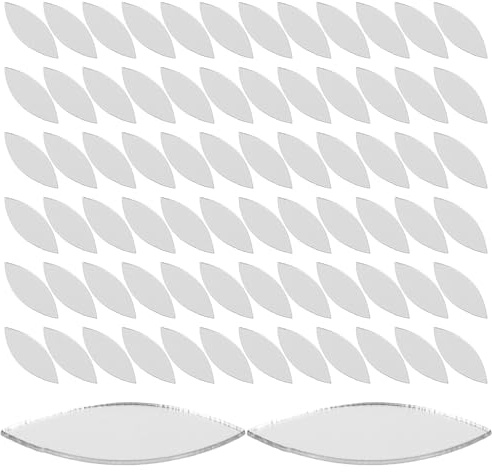 Veemoon Set 150 Pezzi Specchi Artigianali a Forma di Petalo e Goccia, Piccoli Specchi Circolari per Arte Murale Fai da Te e Decorazioni Piastrelle in Vetro