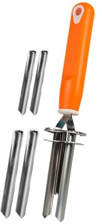 Homeponnew Stainless Steel Adjustable Fruit Corer and Pitter Set for Apples, Pears, Cherries, and Berries with Ergonomic Handle, 23 cm, Green