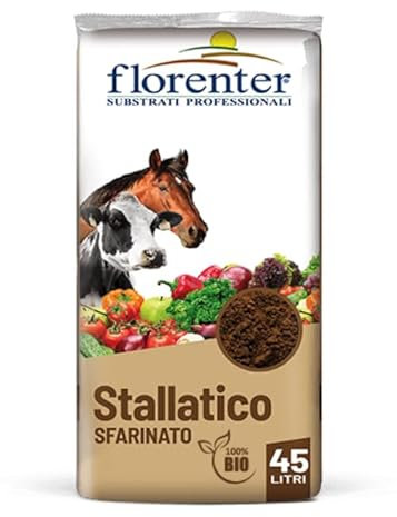 Stallatico sfarinato concime organico biologico azotato ammendante naturale in sacco da 50 litri Vivaio di Castelletto
