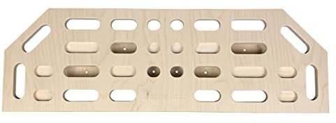 Meanswood Fingers Rock – Kletterboard aus Holz mit Mehrfachgriffen, Professionelles Fingerboard für Fingerkraft, Grifftraining und Kletterübungen, Indoor Hangboard mit 30 Griffmulden – Made in Italy