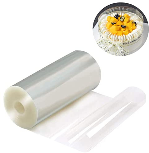 Cake Decorating, Cake Collars 16cm x 10m, Acetate Rolls, Clear Cake Strips, Transparent Cake Rolls, Mousse Cake Acetate Sheets for Chocolate Mousse Baking Decorate
