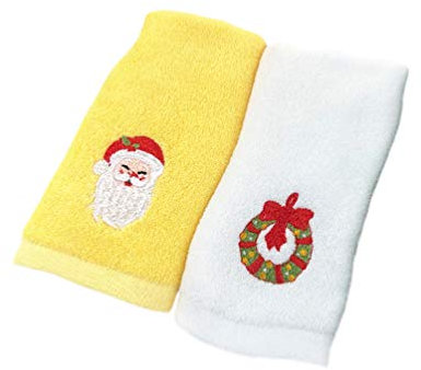 GALPADA 2stücke Weihnachtshandtuch Aus Baumwolle Mit Weihnachtselementen Gesichts Handtuch Für Geschäft Und Zuhause Gebrauch Als Weihnachten Geschenk