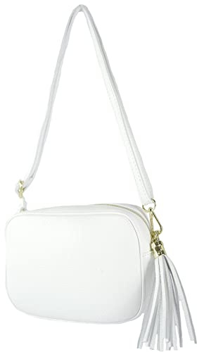 modamoda de T240 Damen Leder Umhängetasche Schultertasche, handmade in Italy