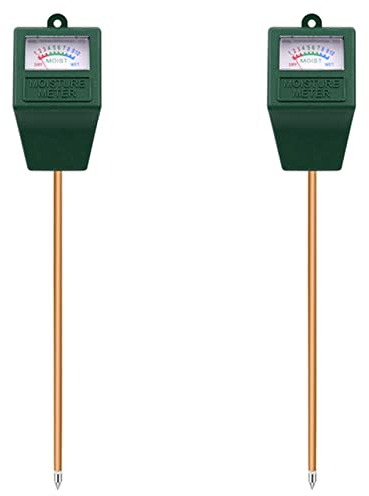 Spamietz 2X Misuratore di Umidità del Suolo, Misuratore 'Acqua per Piante per Interni Ed Esterni, Sensore Igrometro per Suolo per Piante in Vaso, Giardino, Prato, Fattoria