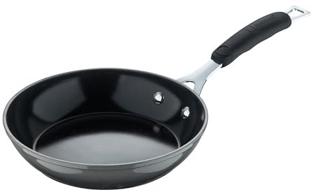 BERGNER Excalibur Grey – Sartén de 24 cm - Fabricado Aluminio Forjado - Interior Recubrimiento Cerámico - Exterior Color Gris Degradado - Apto Inducción - Mango De Hierro Envuelto En Silicona