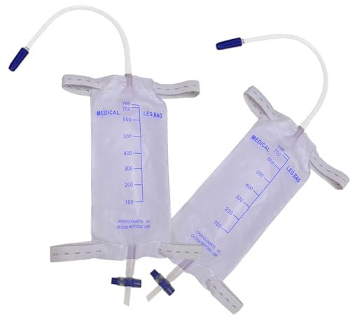 10 Stück Beinbeutel Urindrainagebeutel Mit Ventil und T-Ablass (750ml)