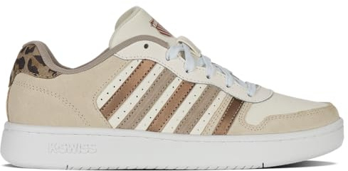 K-Swiss – Court Palisades – Schuhe für Damen und Herren – Vintage-Tennisstil hohem Komfort – Cupsohle, Leder-Obermaterial, Schnürung – Farbe – GRÖSSE