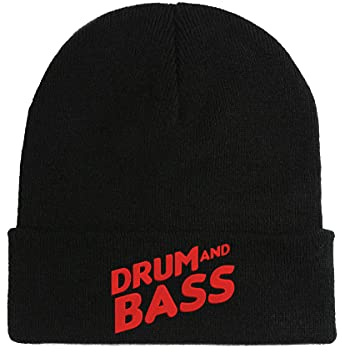 Drum and Bass Bonnet d'hiver avec logo brodé Noir, Noir , Taille unique