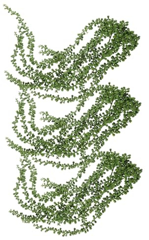OFFSCH 3stücke Teiliges Künstliche Hängende Sukkulentenpflanzen String of Pearls Aus Langlebigem Kunststoff Grüne Wanddekoration Für Innenräume Praktische Pflegeleichte Kunstpflanzen Für