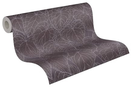 A.S. Création Livingwalls Daniel Hechter Design-Tapete - Strapazierfähige Vliestapete in floraler Optik - 10,05 m x 0,53 m - Grau, Lila, Silber, Metallic - Made in Germany – 781285