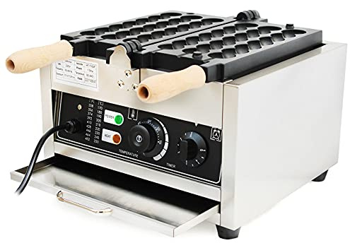 Commercial Electric Waffle Bubble Ball Maker Machine 1500w Acero Inoxidable Eléctrico Gofrera Maker Nonstick Waffle Máquina de bolas para hornear deliciosos gofres