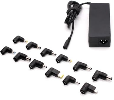 90W Universal Laptop Power Cord Replacement For HP, Lenovo, Dell, Acer, Asus, Samsung, Toshiba, Sony, IBM, Fujitsu, Chromebook with 12 Tips (Pin size)