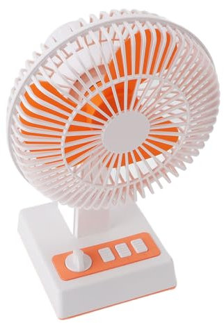 Kleiner Tragbarer USB-Lüfter, 3-Geschwindigkeitsstufen Mini-Tischlüfter für Home Office, Indoor Outdoor, Top-Kompaktgröße, ruhige Leistung, Retro-Design