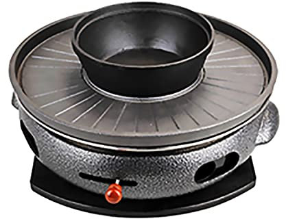 Parrilla de carbón portátil de sobremesa estufa de carbón para alimentos herramientas de barbacoa domésticas con sartén para sopa de miso parrilla de carbón para barbacoa cocina al aire libre
