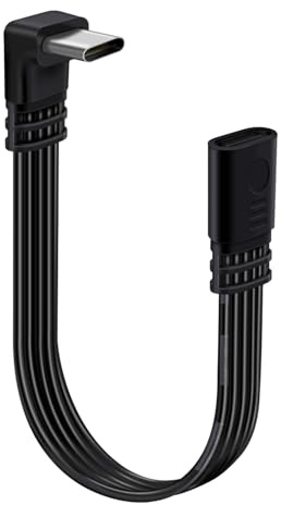 HuaLiSiJi Cavo Prolunga USB C 90 Gradi Corto USB C 2.0 Supporta Trasferimento Dati 480Mbps e Ricarica Rapida PD, Cavo Type C Maschio Femmina per Telefoni Cellulari, Tablet (In Su/In Giù, 0.5 m)