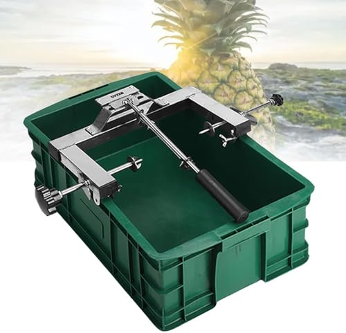 Ensemble d'éplucheurs d'ananas professionnels, avec outil de retrait des œillets, support réglable en largeur de 30 à 38 mm, épluchage complet de l'ananas