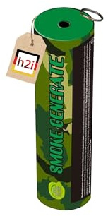 h2i Rauchgenerator mit Reißzünder| 1 Stück | Grün | +/- 180 sec | Rauch Vulkan Fontäne | Rauchtopf Rauchgenerator Rauchbombe | dichter kräftiger Rauch | Ganzjahresfeuerwerk Kat T1/F1