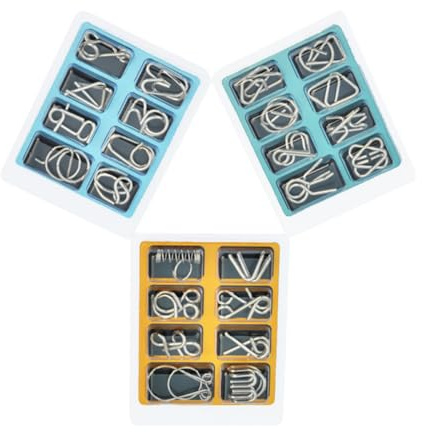 SUPVOX Juego De Ingenio Rompecabezas MetáLico con Anillos Hebillas DesafíO Educativo Y Entretenimiento LóGico para NiñOs Y Adultos Juego De Mesa para Activar El Cerebro