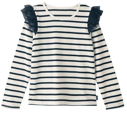 Camiseta para niños y niñas. Elegantes tops para niñas para todas las ocasiones. Camisetas cómodas y modernas con estampado de rayas, perfectas para el día a día.