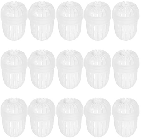 Lurrose 20 pièces Filtre à Thé Maille Fine Plastique Transparent Infuseur Boule Réutilisable Compatible Théière et Tasse Facile à Nettoyer et Résistant Chaleur
