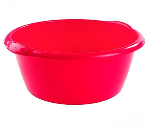 AC - Barreño Multiusos de plástico - Forma Redonda - Producto de Limpieza - Fabricado en España - Capacidad de 50 litros - Ø 60 x 29 cm - Color Rojo