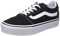 Womens Vans Size 4.5, Platform Ward Sneaker, Black & White Suede Canvas Stack Lace Up Shoes, Low Top Ladies' Trainers, Lightweight Sports Shoes by Vans Active Wear Range (4.5 UK)