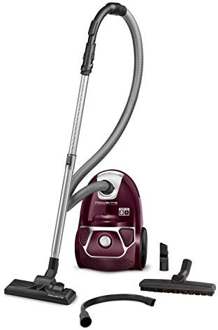 Rowenta Compact Power Morado RO3969EA - Aspirador trineo con bolsa de alta filtración y filtro permanente gran eficiencia, depósito de 3 L (Reacondicionado Certificado)