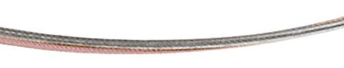 Ernstes Design Drahtseil Kette DS5.rot 5-fach Edelstahl bicolor vergoldet Halskette