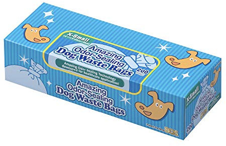 BOS Amazing Odor Sealing Dog Poop Bags - Durable and Unscented [Size: XS, Color: Light Blue] (200 Count, Pack of 1) (200Bags)