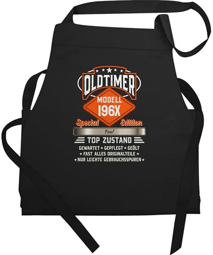 Geschenk mit Namen personalisiert by Shirtracer - Schürze - 60. Geburtstag - Schürzen - Oldtimer Special Vintage 1966 mit Name