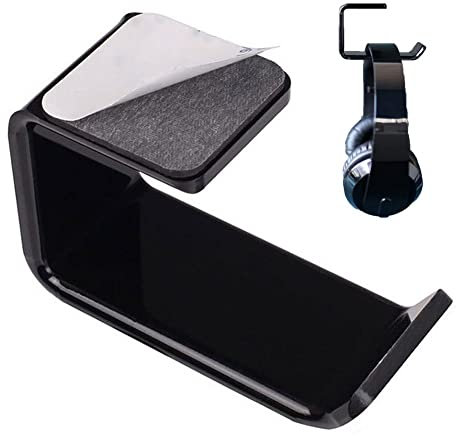 Danlai Headphone Bracket Hanger Under Desk Wall Mounted Headset Holder Acrylic Hook Earphone Display Stand
