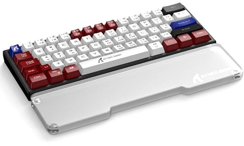 ATTACK SHARK 61 Tasten CNC Acryl Handballenauflage Tastaturstütze | CNC Acryl Material, Transparente Oberfläche, Rutschfeste Basis, Ergonomisches Design, Für Gaming Büro Schreibtisch