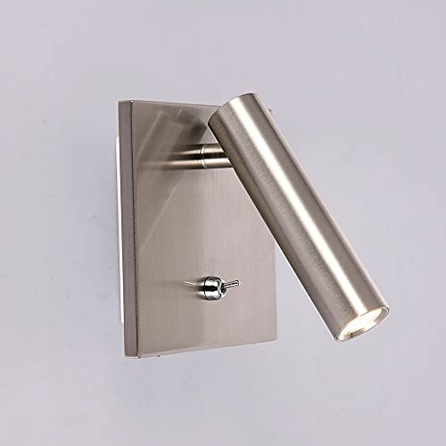 3W Encastré Pivotant Applique Murale De Chevet LED Liseuse Hôtel Tête De Lit Éclairage Focalisé Accent Lampe, Veilleuses Appliques Murales Réglables Projecteur Avec Interrupteur À Levier beautiful
