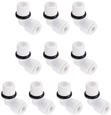 QUARKZMAN 10Pz G1/4 Maschio Filettatura a 1/4 L Tipo Rapido Bianco Nero