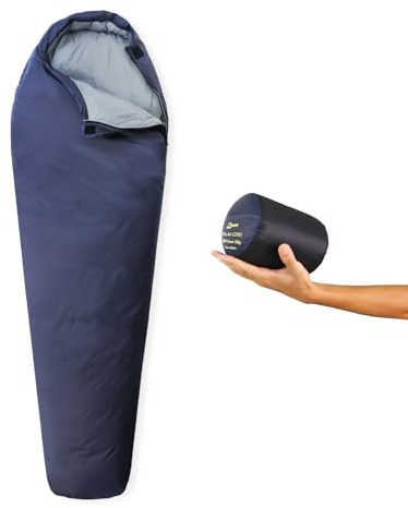 Litume Ultra Kompakt Daunen Schlafsack Für Sommer und 3 Jahreszeiten, 700+ Fill Power Daunen, Ultra Leicht Mumien, Tragbar, Wandern, Reisen, Camping, Rucksackreisen, Erwachsene, Outdoor (C2101x1)