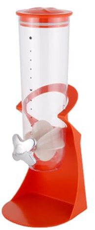 Trockenfutter-Spender Arbeitsplatte,Einzelner Müsli-Spender 1.5L Hermetischer Snack-Spender mit Becher als Süßigkeiten-, Nuss-, Reis-, Müsli-, Cerealienspender & mehr (Color : Orange, Size : 1.8L)
