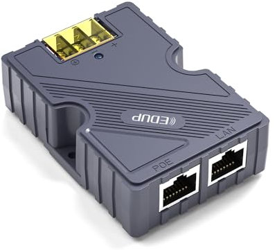 EDUP 150W GigE Passiver PoE-Injektor für Starlink mit Überspannungsschutz und ESD, entwickelt für Dishy V2 Pinbelegung 48-57V / 3A 10/100/1000M (for Starlink Gen 3)