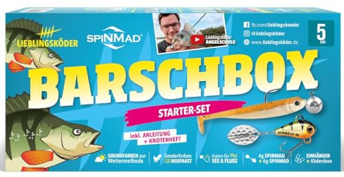 Lieblingsköder Barschbox - Angelset zum Barschangeln, Köderset, Kunstköderset, Köder zum Angeln auf Barsch