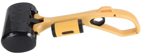 GLOGLOW Haustier-Kotschaufel, Tragbare Hundekot-Reinigerschaufel, Ergonomischer Griff, Langer Griff, Hundekotschaufel, Kotbeutelspender für Hof, Gras, Schmutz, Kies (Gelb Schwarz)
