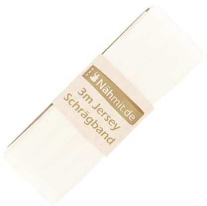 Nähmit - Jersey Schrägband - elastisches vorgefalztes Einfassband 3 Meter x 20mm