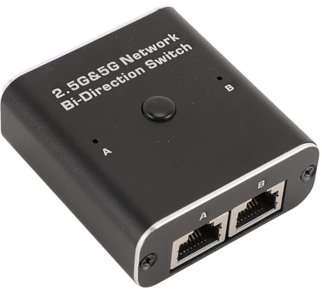 Commutateur Réseau Gigabit 2 Ports 2,5 G 5G, Commutateur Réseau Bidirectionnel Internet et Extranet 2 Ports Répartiteur de Commutateur Ethernet 2,5/5 Gigabit 1 à 2 1000 Mbps,