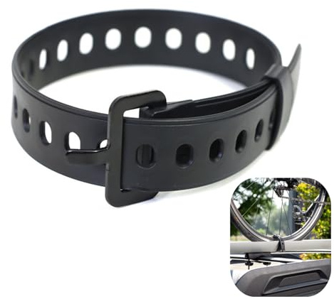 Adjustable Cable Straps with 12 Buckles, Reusable Fastening Cable Ties Rubber Utility Strap with Clip, Hook and Loop Securing Strap for Cable Tidy, Wire Management, Cord Organiser, Black, 12In