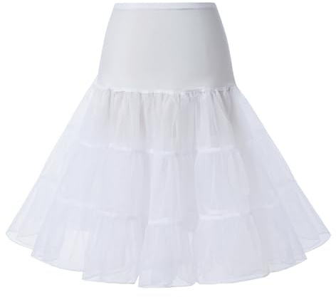 MMGKU Damen Vintage Rockabilly Petticoat Rock Tutu 1950er Unterrock