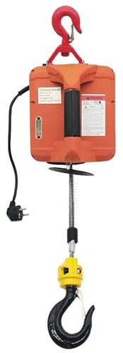 Seilwinde Elektrisch 500 KG Last Tragbare Elektrische Winde Traktion Hebezeug Kleiner Kran Dekoration Kran Hoist Hebewerkzeug elektrische seilwinde(Wire control,100 Kg 25m)