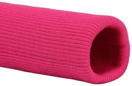 Jersey-Bündchenstoff zum Nähen für Sweatshirts, 7 x 40 cm, dehnbarer Baumwoll-Rippstoff für die Herstellung von Bündchen an Ärmeln (lila)